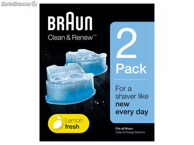 Braun Clean&amp;Charge CCR2 Reinigungskartuschen-Kit, 2er Pack