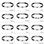 brazaletes pulsera de silicona con 12 constelaciones wrist band - 1
