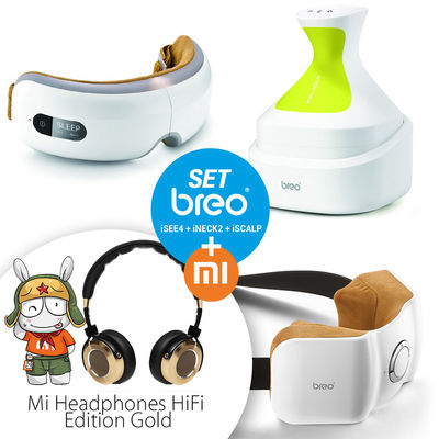 Breo Set + Xiaomi Mi Auriculares HiFi edición (Oro)