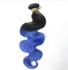 Brésilienne Vierge Cheveux Corps Vague Ombre Cheveux 1b/bleu