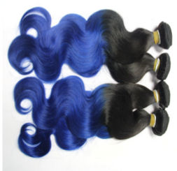 Brésilienne Vierge Cheveux Corps Vague Ombre Cheveux 1b/bleu - Photo 2