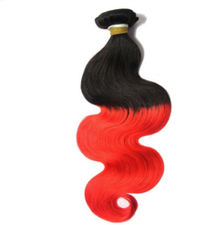 Brésilienne Vierge Cheveux Corps Vague Ombre Cheveux 1b/rouge
