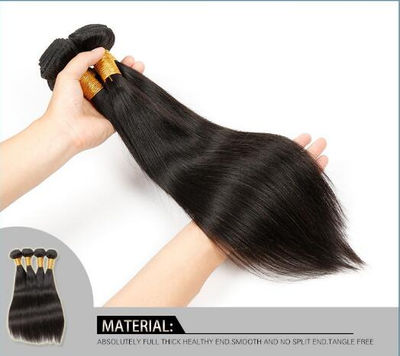 Brésilienne Vierge Droite 4 Pcs Lot Weave Bundles Non Transformés Cheveux - Photo 5