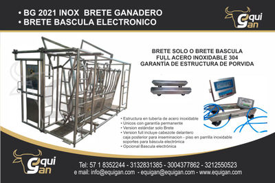 Brete ganadero inoxidable