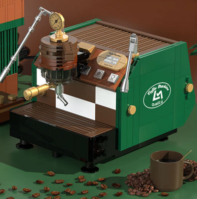 Brinquedo de construção compatível com LEGO, modelo de cafeteira francesa verde
