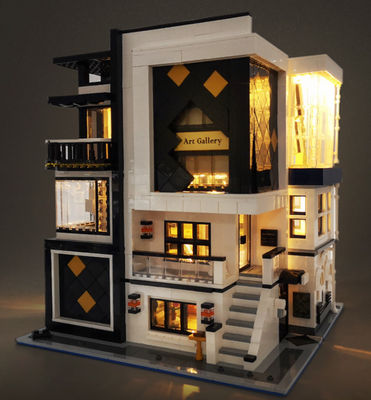 Brinquedo de construção compatível com LEGO, modelo de galeria moderno - Foto 3