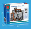 Brinquedo de construção compatível com LEGO, modelo de villa moderna