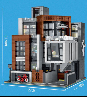 Brinquedo de construção compatível com LEGO, modelo de villa moderna - Foto 2