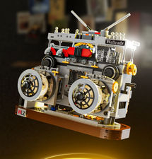 Brinquedo de construção compatível com LEGO, modelos de rádio antigos