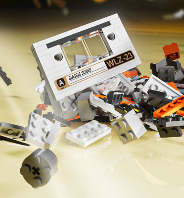 Brinquedo de construção compatível com LEGO, modelos de rádio antigos - Foto 3