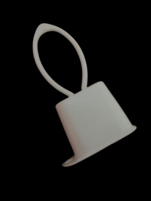Broche campana color blanco