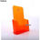 Brochuras laranja translúcido acrílico porta a4 verticais - 1
