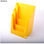 Brochuras vertical, porta de acrílico poliestireno a4 Gloss Amarelo (3 casos) - 1