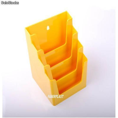 Brochuras vertical, porta de acrílico poliestireno a5 Gloss Amarelo (4 casos) - Foto 2