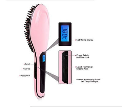 Brosse à cheveux lisseur peigne fers à repasser électriques avec outils LCD - Photo 3