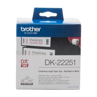 Brother DK-22251 cinta continua de papel térmico rojo/negro sobre blanco
