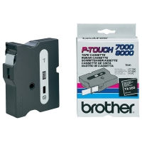 Brother TX-355 cinta blanco sobre negro 24 mm (original)
