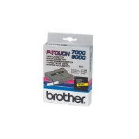 Brother TX-611 cinta negro sobre amarillo 6 mm (original)