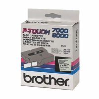 Brother TX-M51 cinta negro mate sobre transparente 24 mm (original)