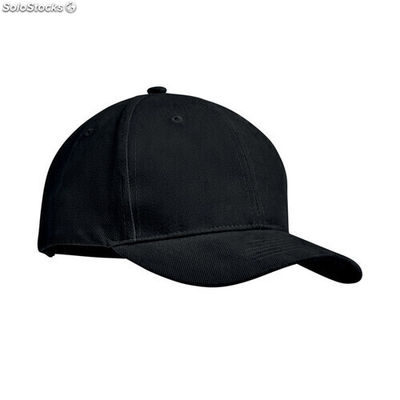 Brushed heavy cotton 6 panel Ba noir MIMO9643-03