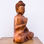 Buda de Madera tallado a mano 25cm Escultura hecha en Bali Marrón - 2