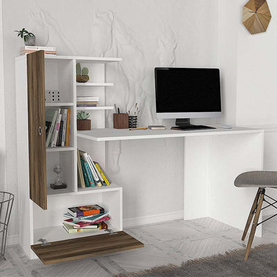 Büro-Set othelo Weiß-Nussbaum 149,5x60x120cm - Foto 3