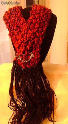 Bufandas de lana exclusiva, con broche en bisuteria Ventas por mayor y detalle - Foto 3
