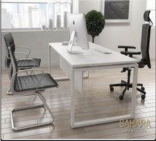 Bureau de travail en bois Blanc en promotion