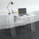 bureau pont plexi et tablette - 1