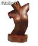 Busto per collane obliquo con seno 30 cm legno