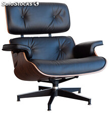 Butaca Relax con Ottoman Lounge Chair Negro