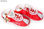 buty dla kibica biało-czerwone gadżety rekwizyty kapcie pantofle - 1