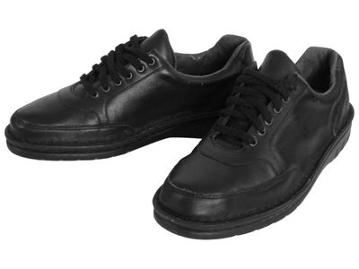 Buty męskie półbuty skórzane skóra brązowy czarny - Zdjęcie 4