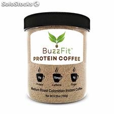 BuzzFit Protein Coffee - Colombian Coffee w/ Whey Protein, SERVED HOT, 6.35 oz