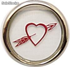 Bxl acero y colgante de cristal de Energía - Diseño Corazón