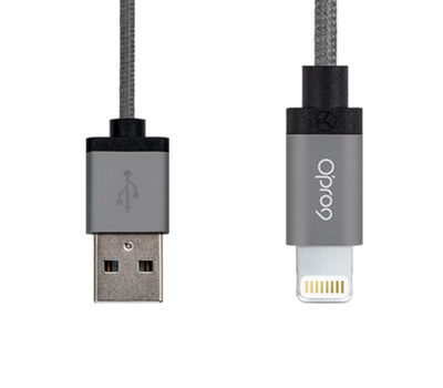 CÃ¢ble Chargeur Iphone Lightning / USB 1 m - Gris - Photo 2