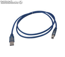 CÃ¢ble USB transparent pour imprimante - 1,5 m - Bleu