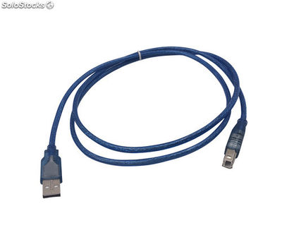 CÃ¢ble USB transparent pour imprimante - 1,5 m - Bleu