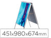 Caballete para poster jensen display aluminio doble cara din A2 marco de 25 mm