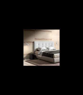 Cabecero Mila para colchón de 135/140cm tapizado en blanco, 150cm(ancho) - Foto 3