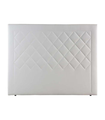 Cabecero Romo tapizado en polipiel blanco. 130 cm (alto), 145 cm (ancho), 7 cm - Foto 3