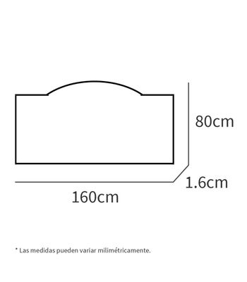 Cabecero Valentina acabado blanco para cama de 160 cm con una altura de 80 cm - Foto 2