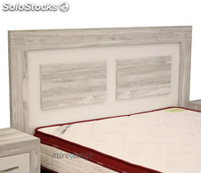 Cabezal cabecero de cama de matrimonio color artic y blanco de dormitorio. 165cm