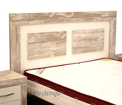 Cabezal cabecero de cama de matrimonio color vintage y blanco dormitorio. 165cm