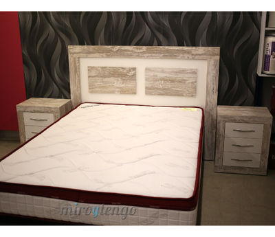 Cabezal cabecero de cama de matrimonio color vintage y blanco dormitorio. 165cm - Foto 3