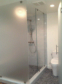 Cabine de douche en vitrage trempé à rabat - Photo 3