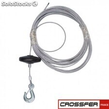 Cable acier + crochet 3,8mm 12 m pa 200-400