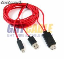 Cable adaptador mhl micro usb a hdmi