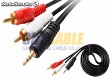 Cable audio jack stereo 3,5mm. macho - 2 x rca macho