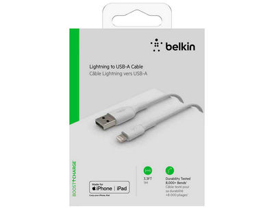 Cable belkin caa001bt1mwh lightning a usb-a boost charge longitud 1 m color - Foto 3